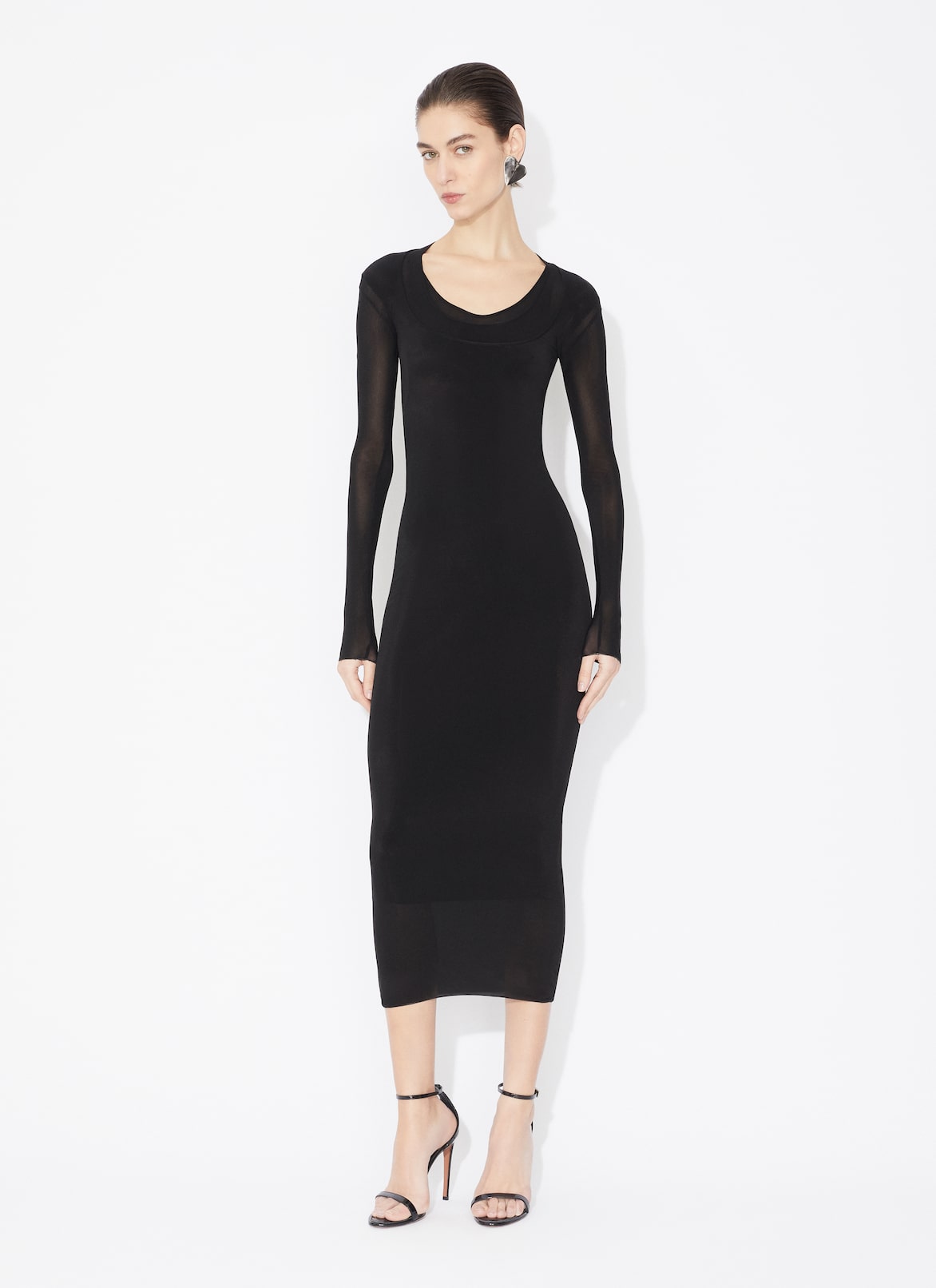 레이어드 바디콘 드레스 ALAÏA 블랙 레이어드 바디콘 드레스